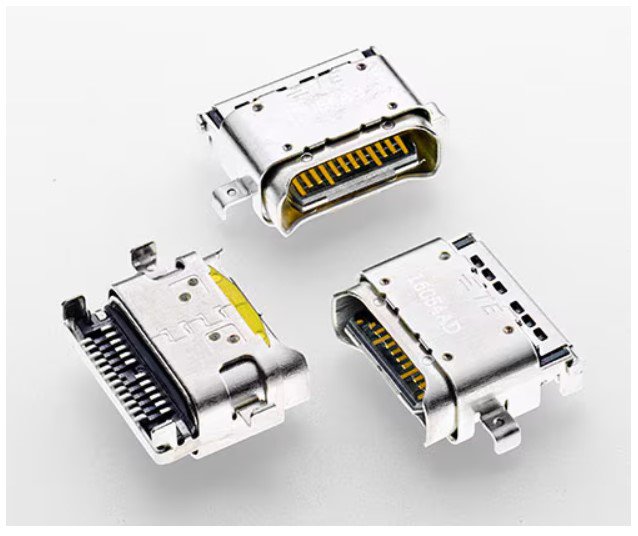 Image of three USB Type-C connectors