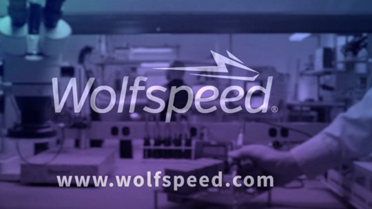 Image of Wolfspeed laboratory with visible logo