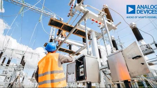 Photo of an electrician working on the power grid