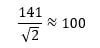 Mathematical equation with square root