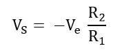 Electrical formula with resistor ratio 