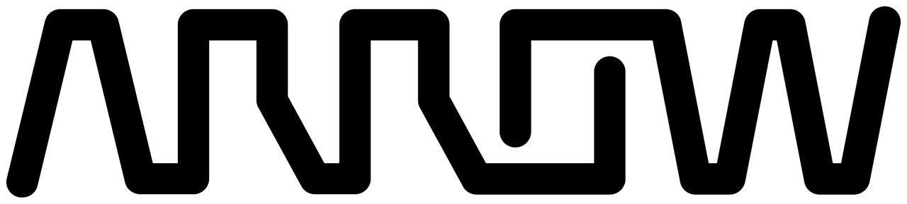 Arrow Development Tools logo in black with transparent background