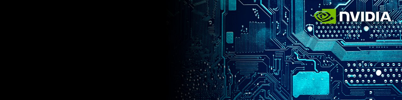 A digital banner features the NVIDIA name and eye symbol in the upper right corner.