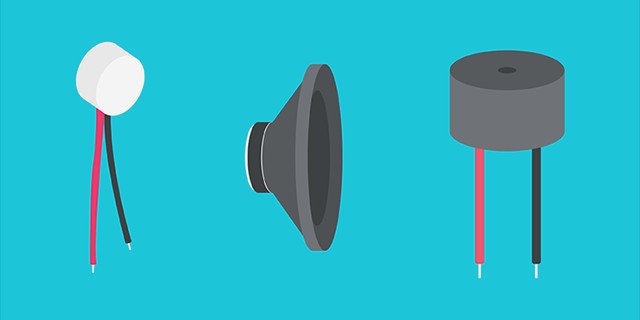 밝은 파란색 배경 위에 세 개의 전자 부품이 표시되어 있습니다.