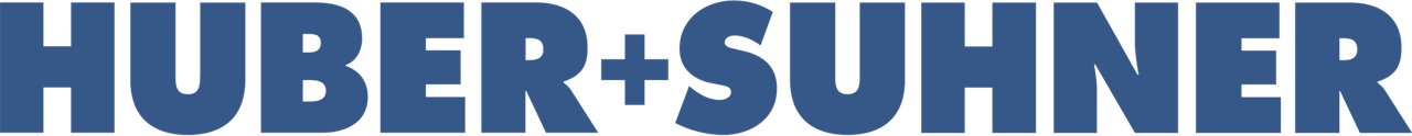 Huber + Suhner logo in color with transparent background