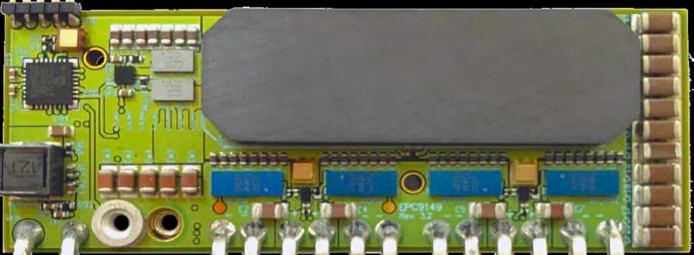 Close-up of electronic circuit board components