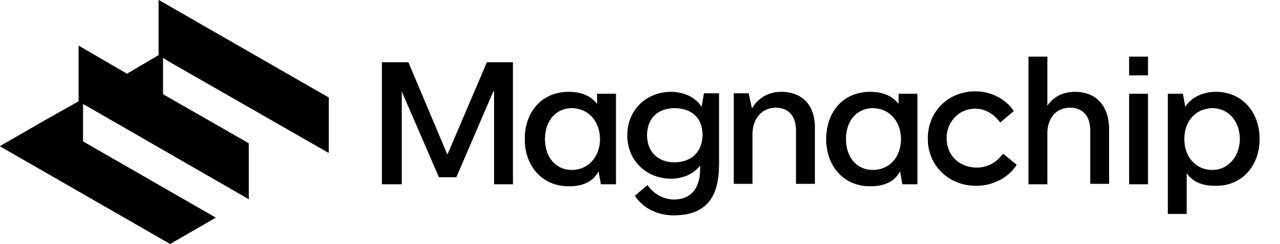 MagnaChip Semiconductor logo in black with transparent background
