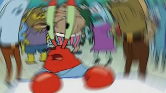 Herr Krabs in einer Menge