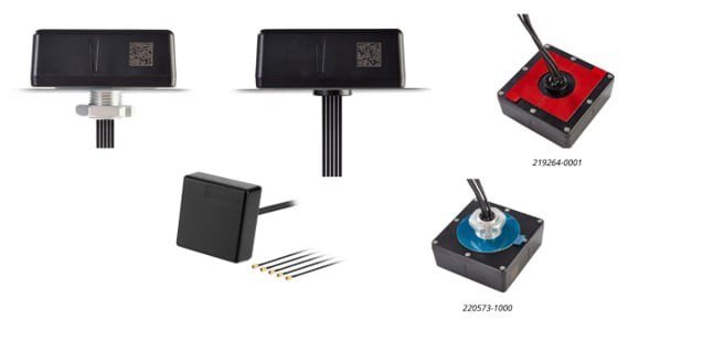 Electronic antenna components with visible wiring