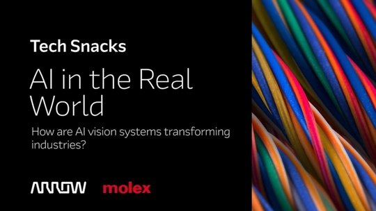 Colorful wires and a title about AI vision systems transforming industries.