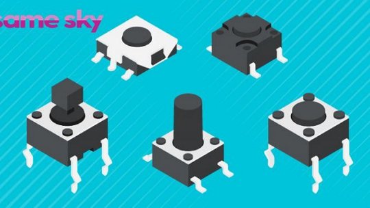 五个触觉开关的不同设计和执行器类型的插图