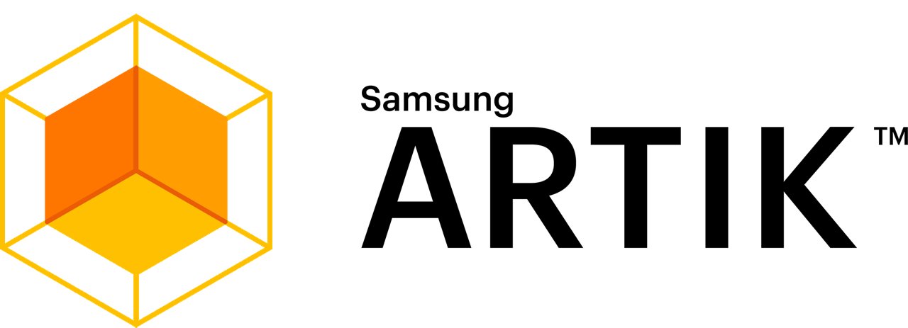 Samsung ARTIK logo in color and yellow with transparent background