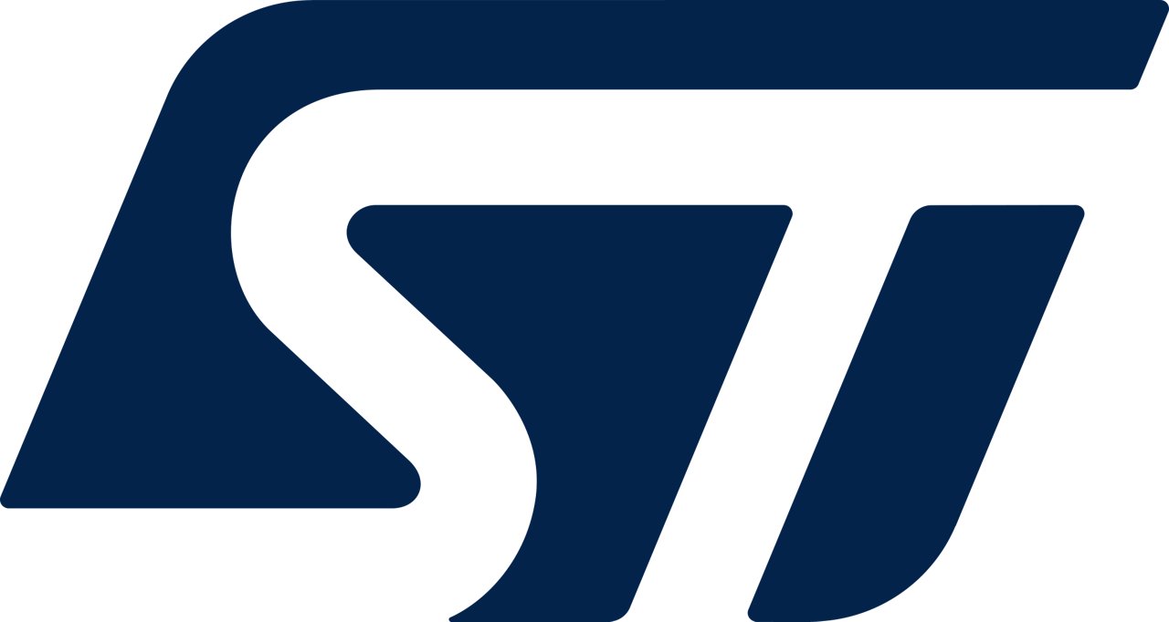 STMicroelectronics logo in color with transparent background