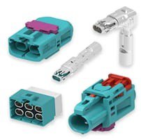 A collection of electrical connectors and terminals in various shapes and sizes. 