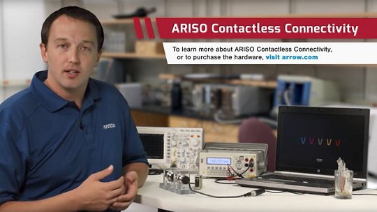 プロフェッショナルな電子ラボ環境でのARISOコンタクトレス接続技術のデモンストレーション