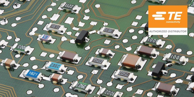 Close-up view of an electronic circuit board featuring various resistors and components