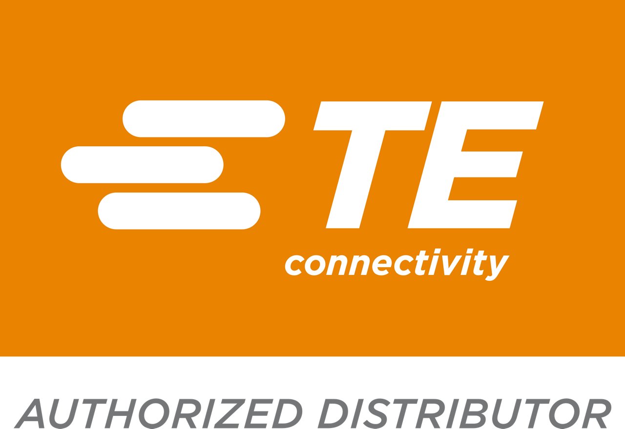TE Connectivity logo in color with transparent backgroun