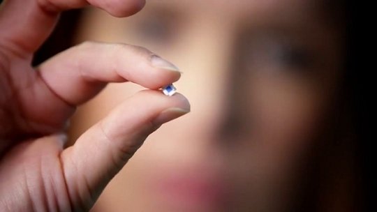 TE Connectivity: Powering the Drones of Tomorrow Video Thumbnail - Person Holding Small Microchip