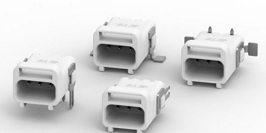 A set of four white USB connectors displayed on a clean, white background. 