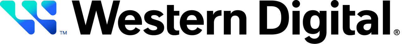 Western Digital logo in color with transparent background