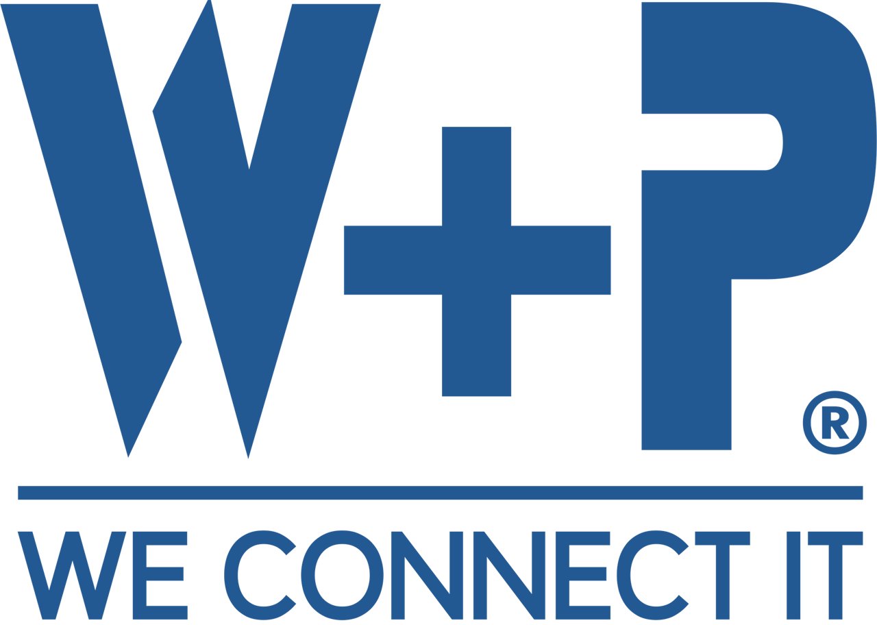 W+P PRODUCTS GmbH logo in color with transparent background