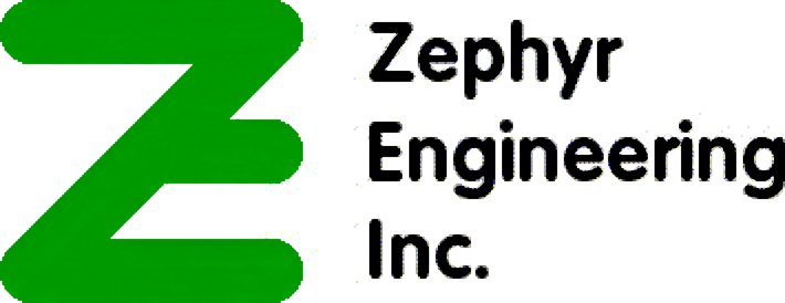 带透明背景的彩色Zephyr Engineering徽标